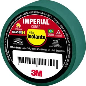 Fita Isolante 3 m Imperial Verde 18 mmx 10m  - HB004298061