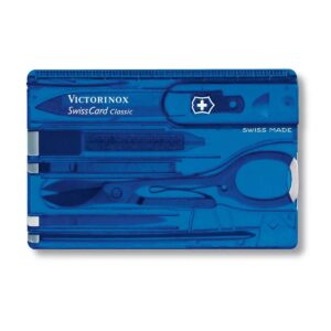 Cartão Suico Classic Azul Translucido 10 Funcoes VICTORINOX